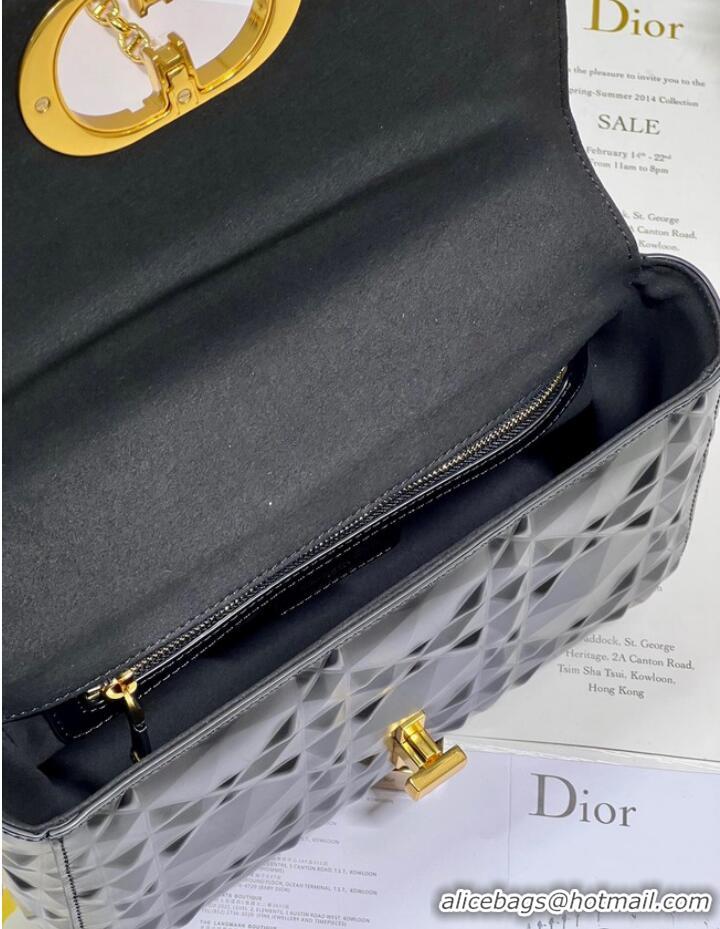 Good Product MEDIUM DIOR CARO BAG Cannage Calfskin with Diamond Motif M9242UW black&gold