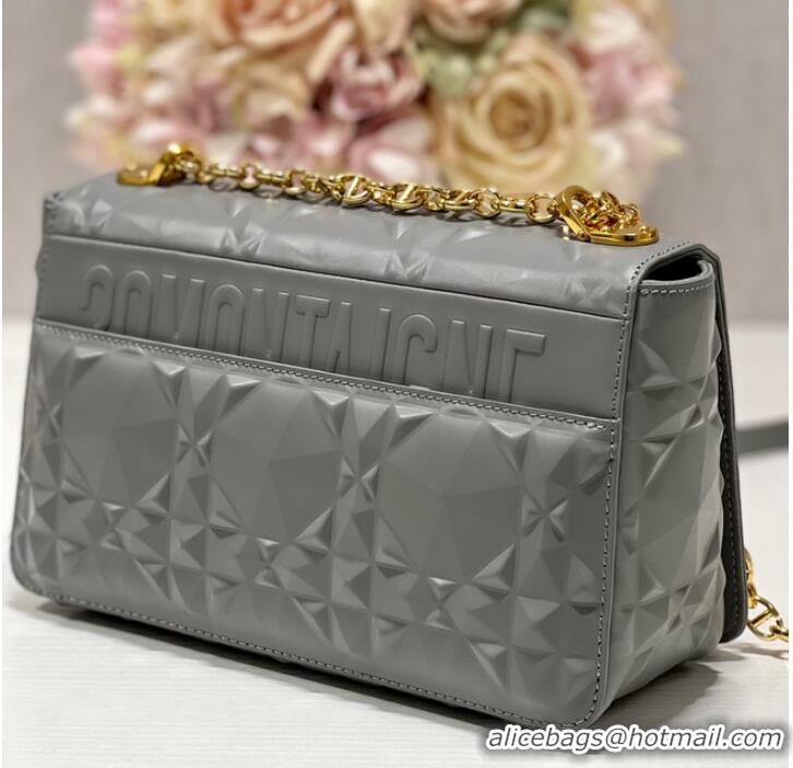 Buy Fashionable MEDIUM DIOR CARO BAG Cannage Calfskin with Diamond Motif M9242UW gray&gold