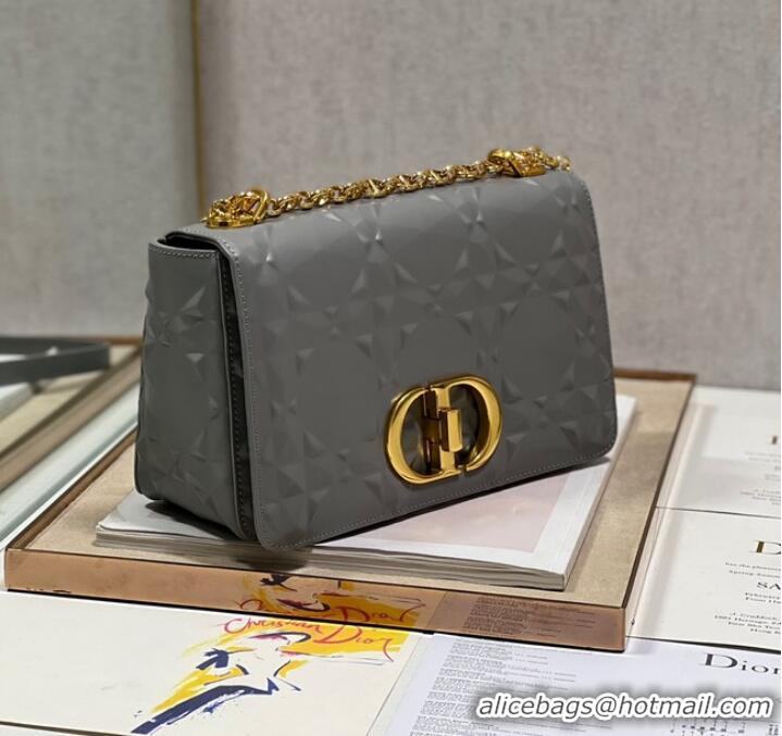 Buy Fashionable MEDIUM DIOR CARO BAG Cannage Calfskin with Diamond Motif M9242UW gray&gold