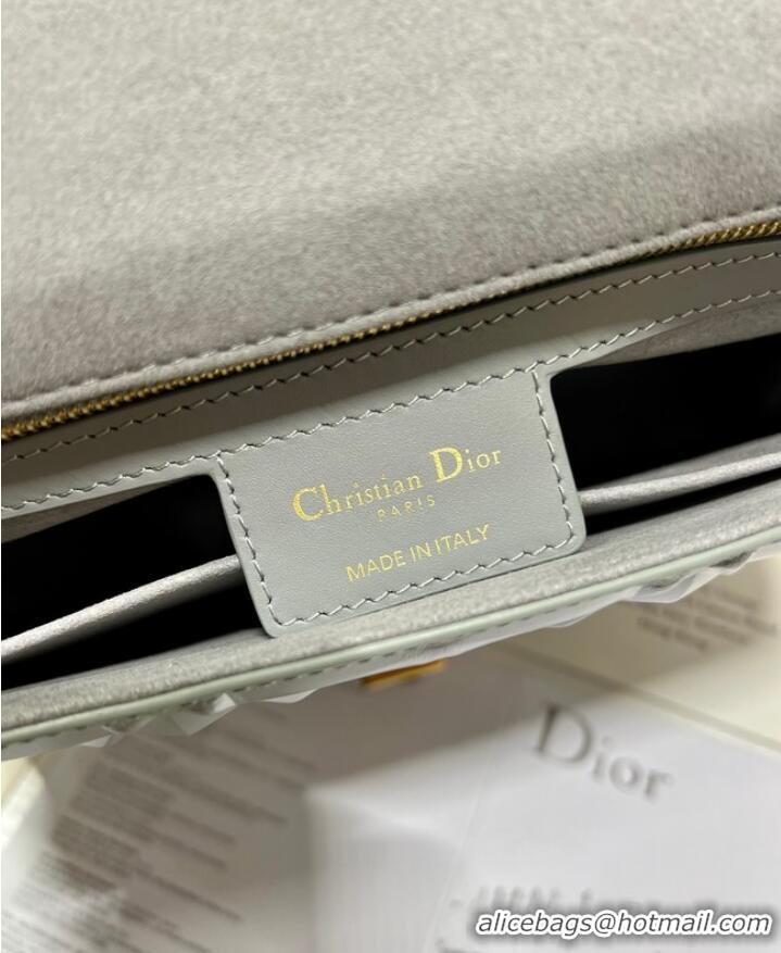 Buy Fashionable MEDIUM DIOR CARO BAG Cannage Calfskin with Diamond Motif M9242UW gray&gold