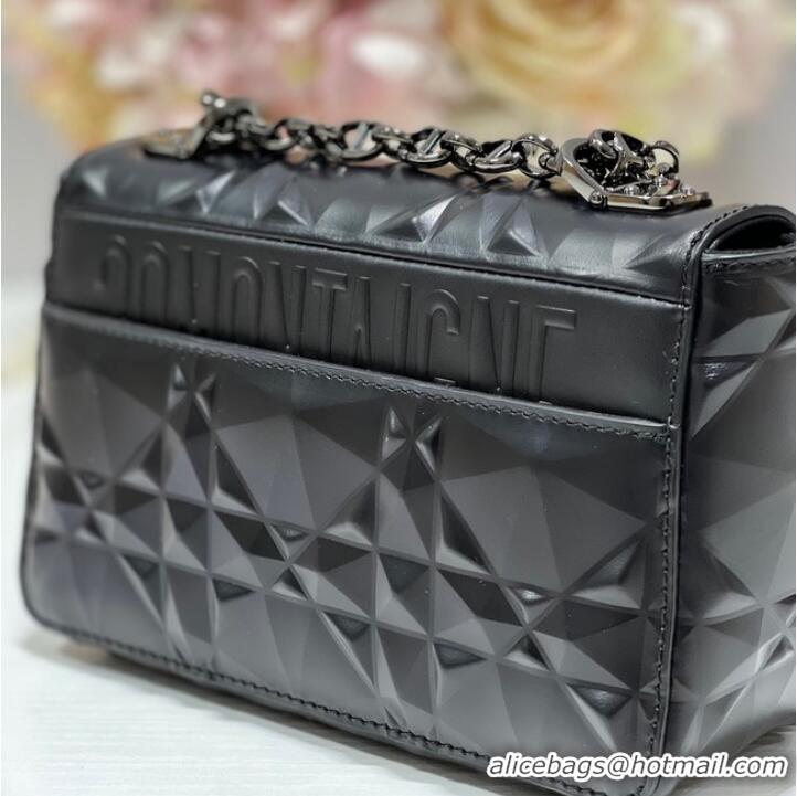 Good Taste SMALL DIOR CARO BAG Cannage Calfskin with Diamond Motif M9243UW black&black