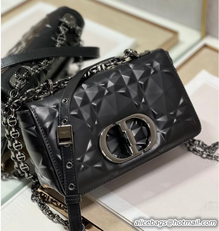 Good Taste SMALL DIOR CARO BAG Cannage Calfskin with Diamond Motif M9243UW black&black