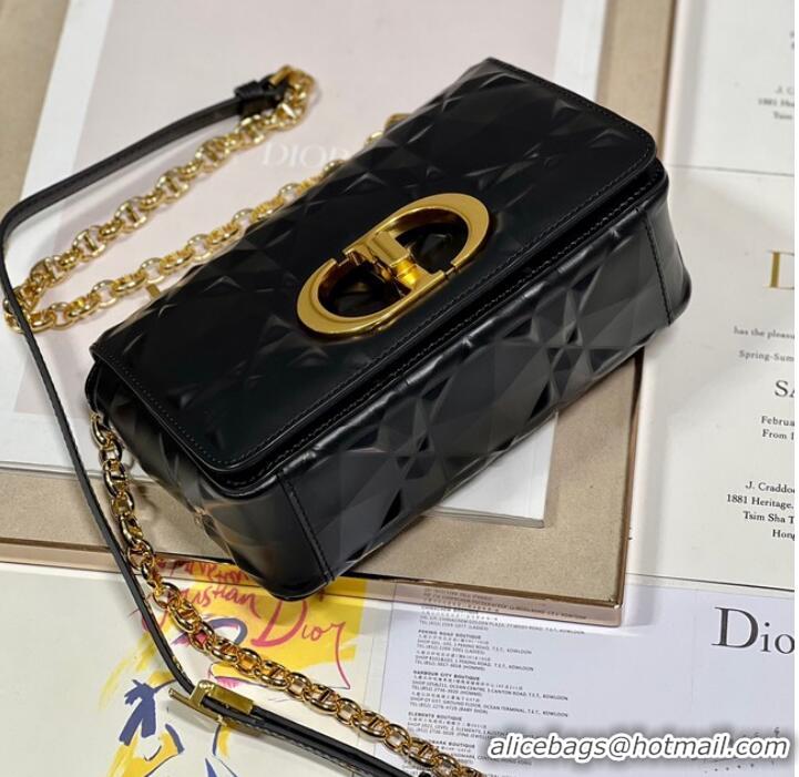 Hot Sell Cheap SMALL DIOR CARO BAG Cannage Calfskin with Diamond Motif M9243UW black&gold