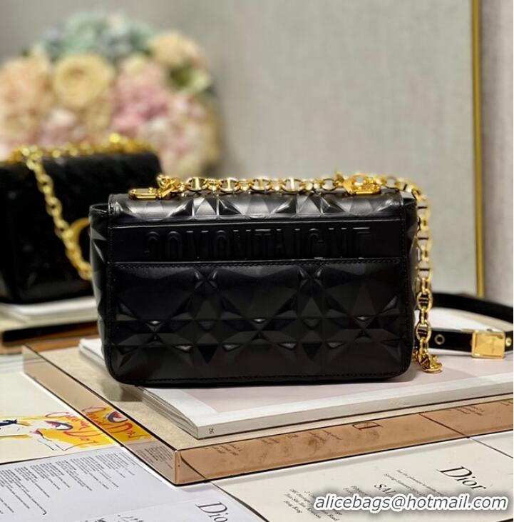 Hot Sell Cheap SMALL DIOR CARO BAG Cannage Calfskin with Diamond Motif M9243UW black&gold