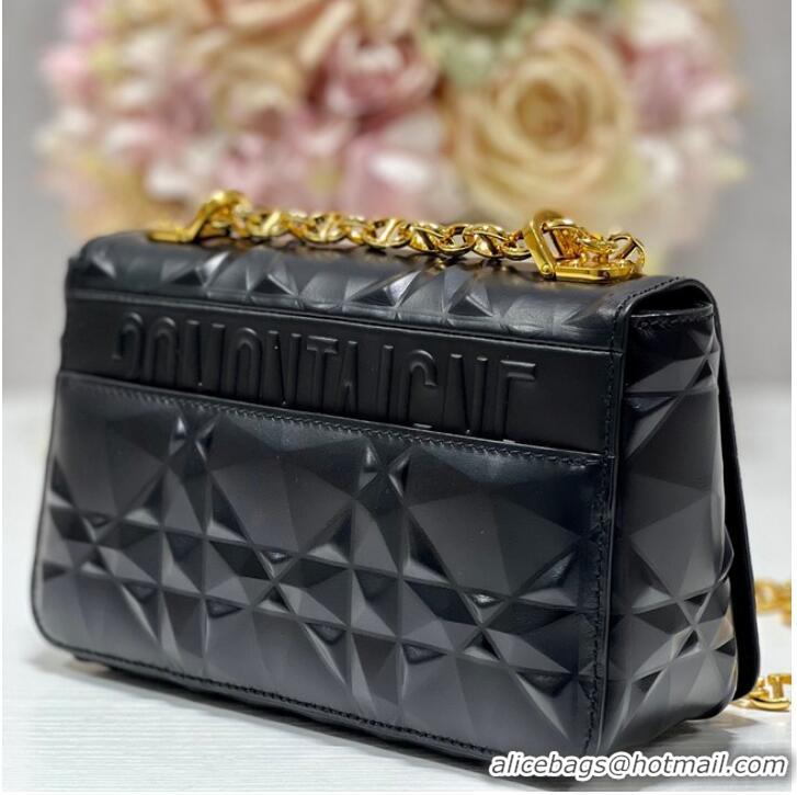 Hot Sell Cheap SMALL DIOR CARO BAG Cannage Calfskin with Diamond Motif M9243UW black&gold