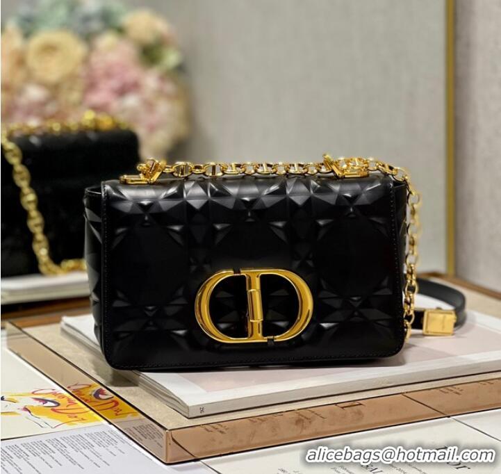 Hot Sell Cheap SMALL DIOR CARO BAG Cannage Calfskin with Diamond Motif M9243UW black&gold