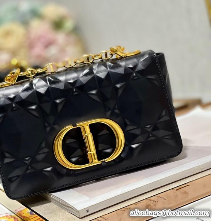 Hot Sell Cheap SMALL DIOR CARO BAG Cannage Calfskin with Diamond Motif M9243UW black&gold