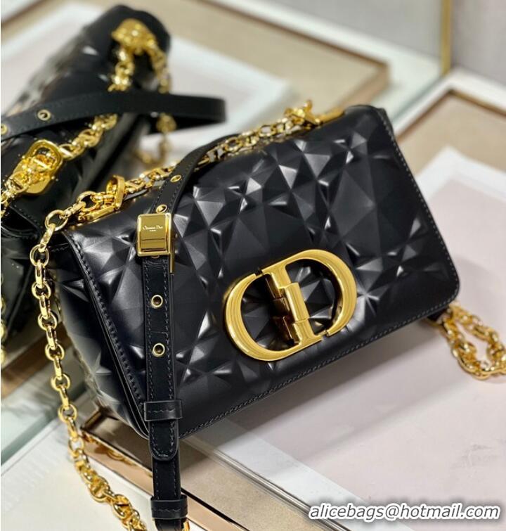 Hot Sell Cheap SMALL DIOR CARO BAG Cannage Calfskin with Diamond Motif M9243UW black&gold