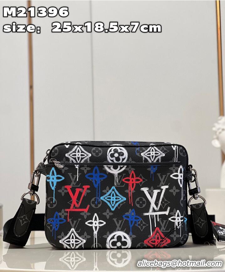 Top Quality Louis Vuitton Monogram Eclipse TRIO MESSENGER M21396