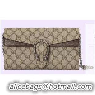 Promotional Gucci GG Supreme canvas Dionysus small shoulder bag 731782 Brown