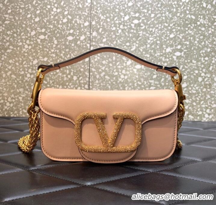 Promotional VALENTINO MINI LOCO imitation crystal shoulder bag WB0K53K pink