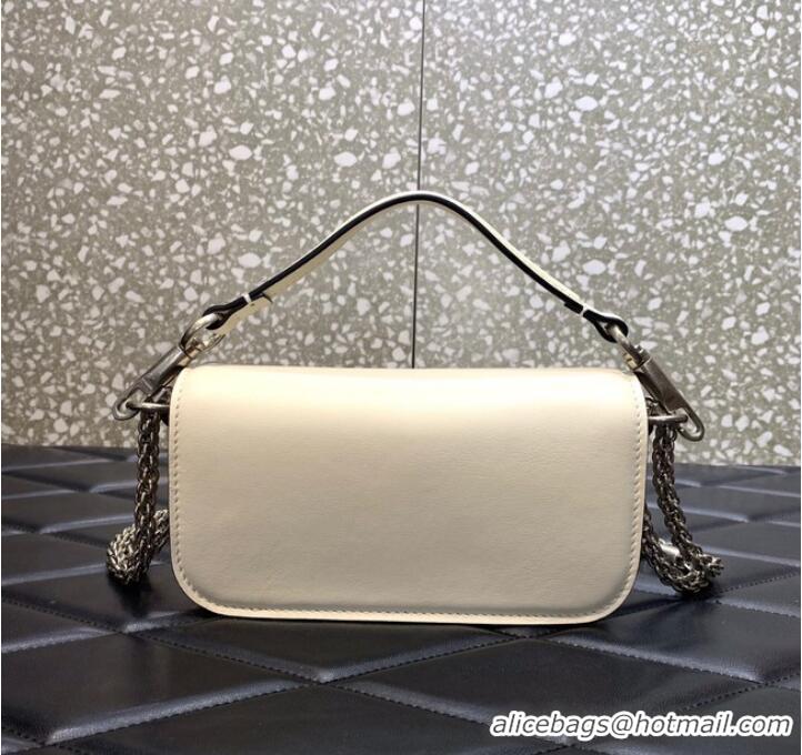 Promotional VALENTINO MINI LOCO imitation crystal shoulder bag WB0K53K ivory