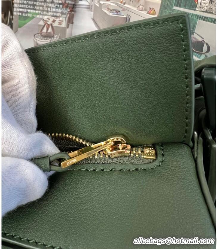 Top Quality Loewe Puzzle Bag Leather 1310 blackish green