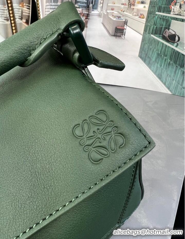 Top Quality Loewe Puzzle Bag Leather 1310 blackish green