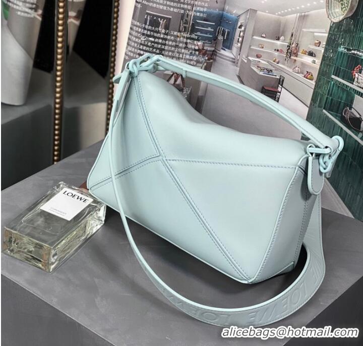 Famous Brand Loewe Puzzle Bag Leather 1310 light blue