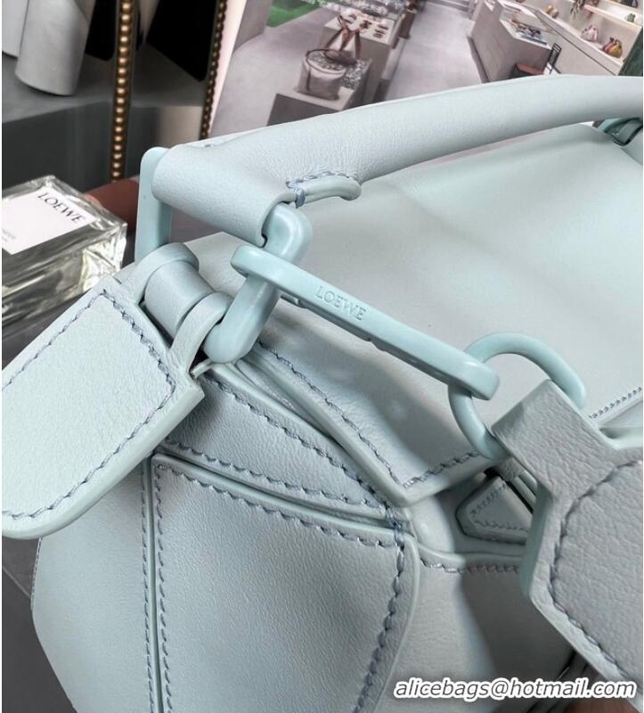 Famous Brand Loewe Puzzle Bag Leather 1310 light blue