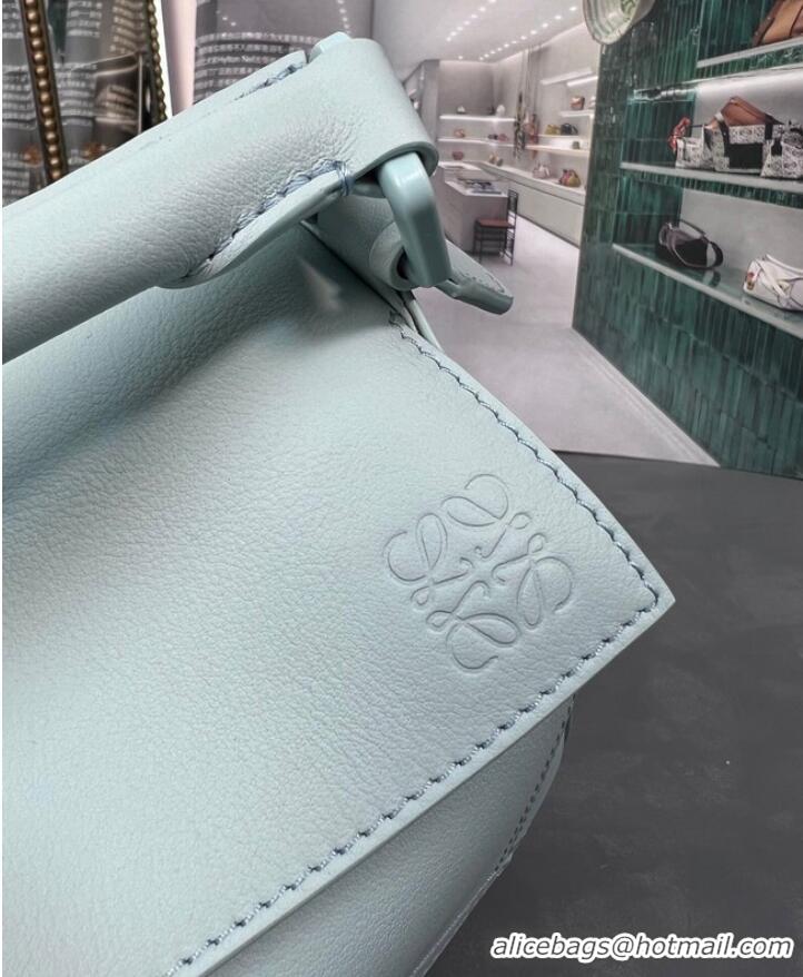 Famous Brand Loewe Puzzle Bag Leather 1310 light blue