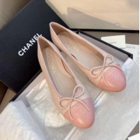 Good Quality Chanel Leather Classic Ballerinas Pink 101336