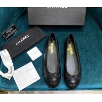 Classic Hot Chanel Lambskin Classic Ballerinas Black 101338