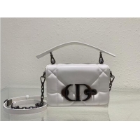 Buy Cheap DIOR 30 MONTAIGNE BOX BAG WITH HANDLE Latte Maxicannage Lambskin M9218B WHITE