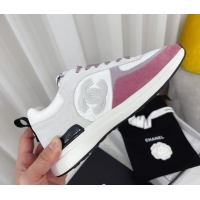 Duplicate Chanel Suede & Fabric Sneakers G38299 102604 White/Pink