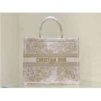 Buy Cheap LARGE DIOR BOOK TOTE Dior Jardin d Hiver Embroidery with Gold-Tone Metallic Thread M1286