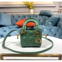 Reasonable Price MICRO LADY DIOR BAG Scarlet Cannage Lambskin S0856O green