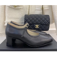 Trendy Design Chanel Lambskin Mary Janes Pumps Black 1103111