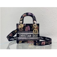 Reasonable Price DIOR MINI LADY D-LITE BAG Embroidery M0500BZ-4