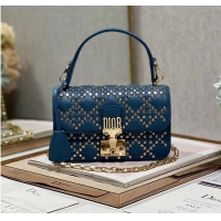 Good Product DIOR BAG Lucky Star Cannage Lambskin C2628 blue