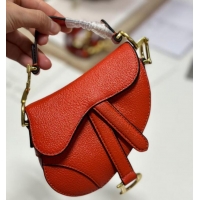 Top Quality DIOR MICRO SADDLE BAG Antique Goatskin S5685CC orange