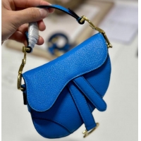 Trendy Design DIOR MICRO SADDLE BAG Antique Goatskin S5685CC blue