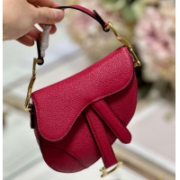 Promotional DIOR MICRO SADDLE BAG Antique Goatskin S5685CC red