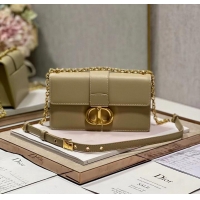 Famous Brand DIOR 30 MONTAIGNE EAST-WEST BAG WITH CHAIN Calfskin M9334 Hazelnut