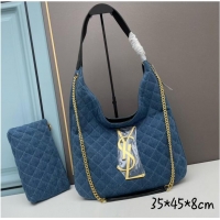 Traditional Specials SAINT LAURENT SHOPPING Denim bag Y203434 blue