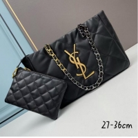 Top Quality SAINT LAURENT LEATHER BAG Y203830 BLACK