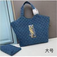 Reasonable Price SAINT LAURENT SHOPPING Denim bag Y205320 blue