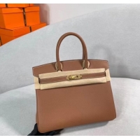 Buy Inexpensive Hermes Original Togo Leather HB30O brown