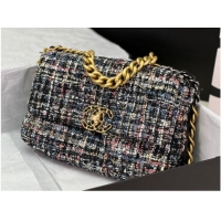 Famous Brand CHANEL 19 HANDBAG Cotton Tweed AS1160 multicolour