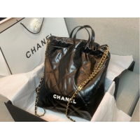 Shop Grade LARGE BACK PACK CHANEL 22 AS3313 BLACK&WHITE