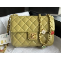 Top Quality CHANEL MINI FLAP BAG AS3737 lemon