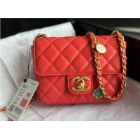 Luxury Discount CHANEL MINI FLAP BAG AS3736 red