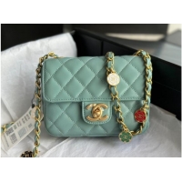 Reasonable Price CHANEL MINI FLAP BAG AS3736 light blue