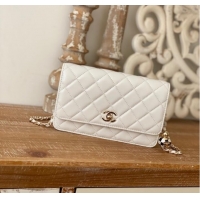 Top Quality CHANEL WALLET ON CHAIN AP1450 white