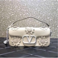 Good Product VALENTINO FLORAL TRIM LOCO BAG WB0K30P WHITE