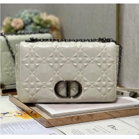 Good Product MEDIUM DIOR CARO BAG Cannage Calfskin with Diamond Motif M9241UW white&black