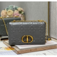 Buy Fashionable MEDIUM DIOR CARO BAG Cannage Calfskin with Diamond Motif M9242UW gray&gold