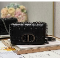 Good Taste SMALL DIOR CARO BAG Cannage Calfskin with Diamond Motif M9243UW black&black