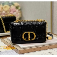 Hot Sell Cheap SMALL DIOR CARO BAG Cannage Calfskin with Diamond Motif M9243UW black&gold