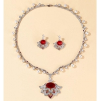 Promotional BVLGARI Necklace & Earrings One Set BNE11239